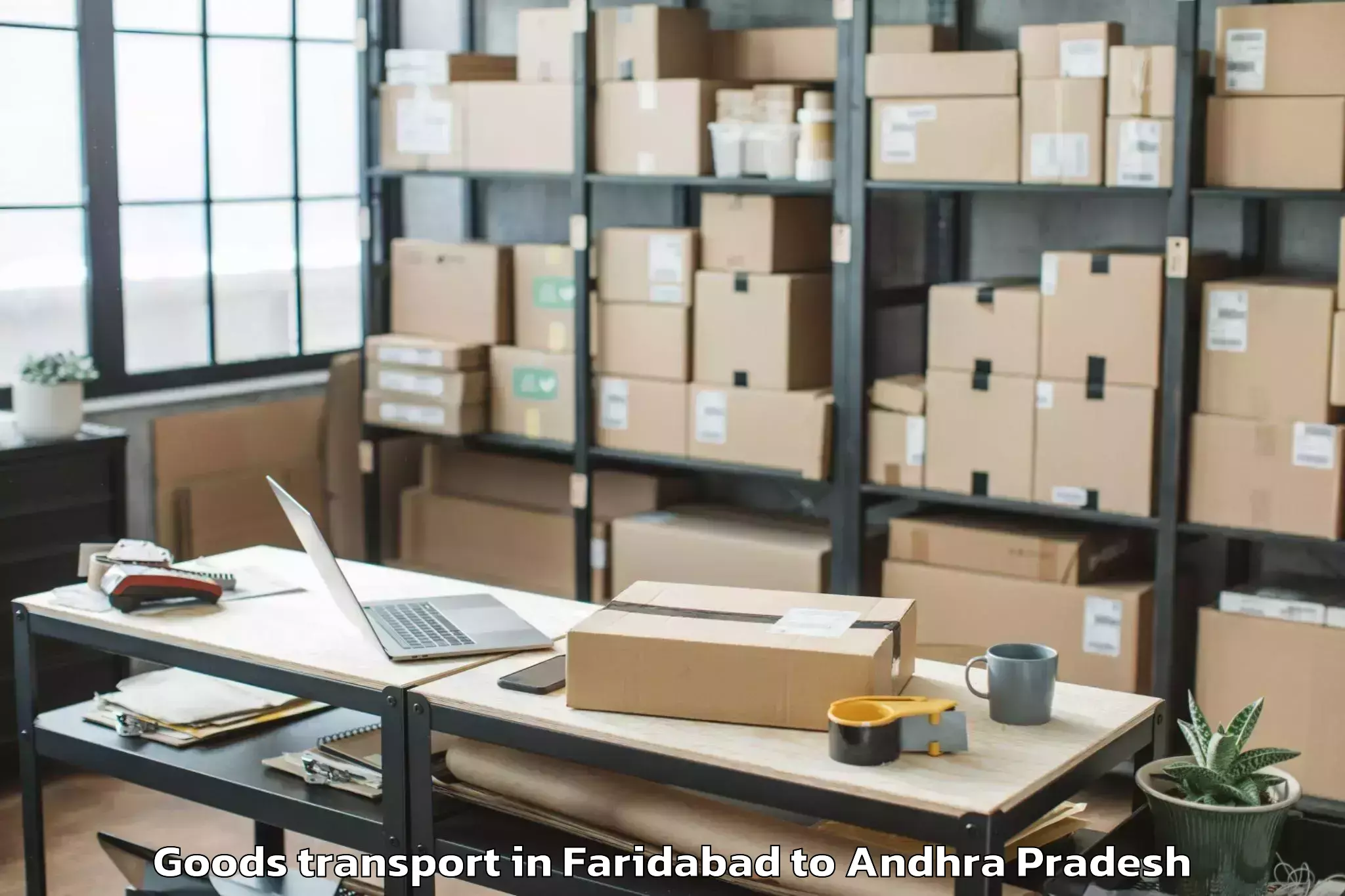 Reliable Faridabad to Kanaganapalle Goods Transport